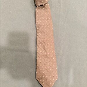 Donna Karan Brown Tie with Gold Accents